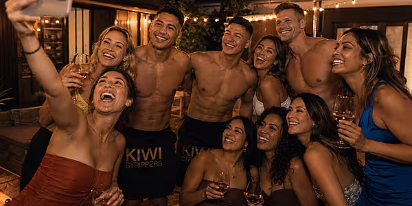 G-string waiters with apron for hire in New Zealand