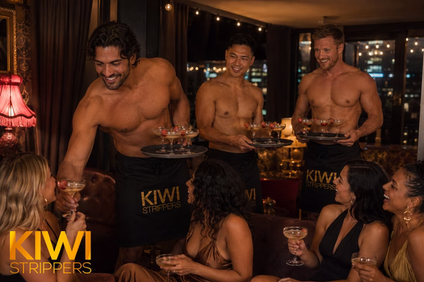 2hrs - 3 G-String Waiters with Aprons
