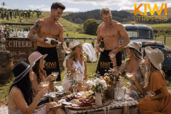 3hrs - 2 G-String Waiters with Aprons - Uncensored