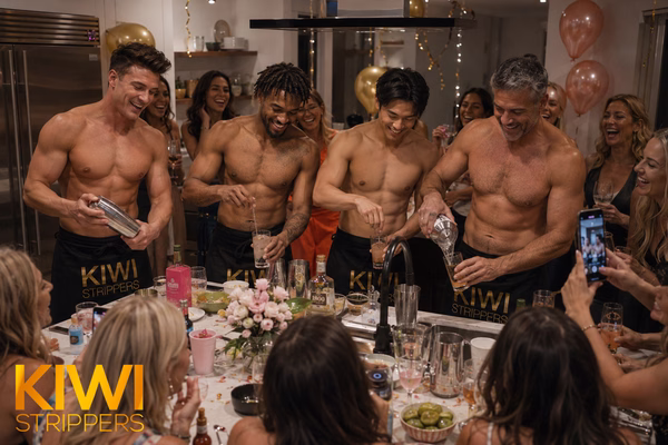 4hrs - 4 G-String Waiters with Aprons - Uncensored