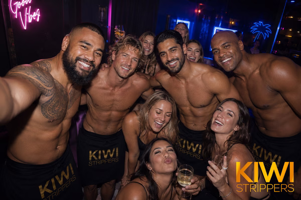 5hrs - 4 G-String Waiters with Aprons - Uncensored