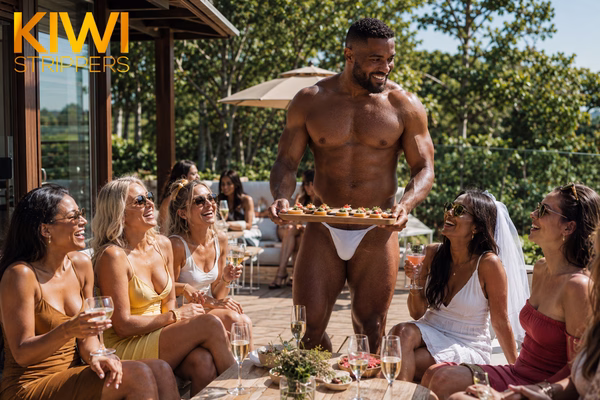 3hrs - 1 G-String Waiter - NZ Topless Waiters - G-String from $518 bachelor party hire