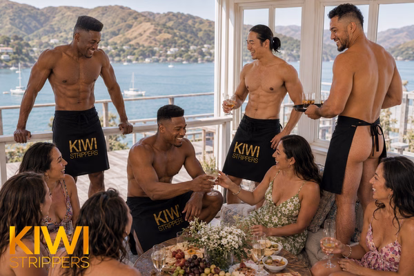 2hrs - 4 Nude Waiters with Aprons