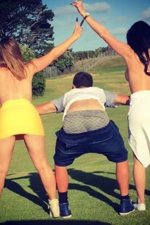 Topless Hostesses Golf